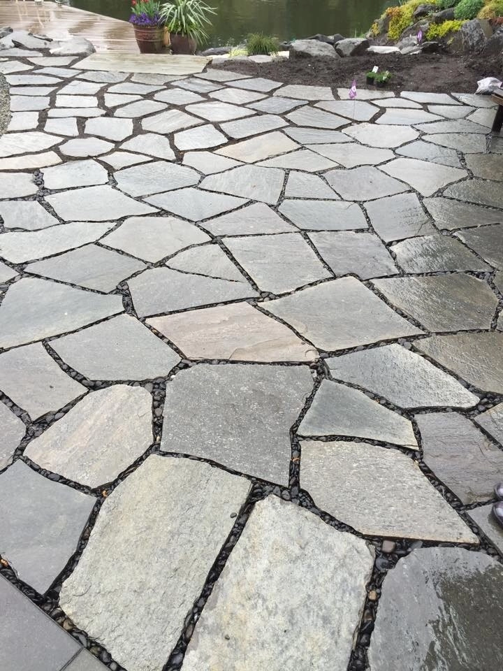 Rustic Natural Stone Patio by Olympic Rockeries - Photo 4