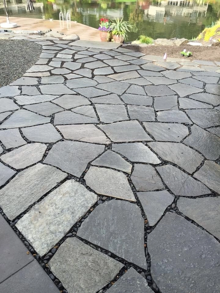 Rustic Natural Stone Patio by Olympic Rockeries - Photo 8