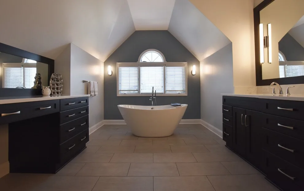 Naperville, IL Gray-Themed Transitional Master Bathroom by Adam Hartig - Photo 10