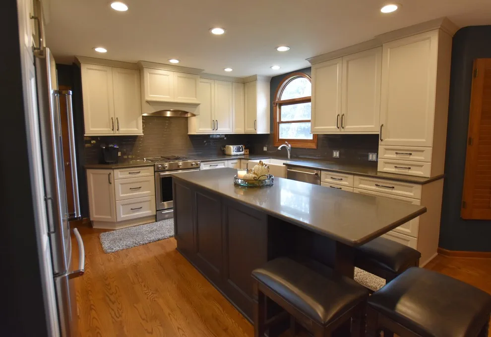 Naperville Glass-Accented Transitional White Kitchen by Adam Hartig - Photo 2