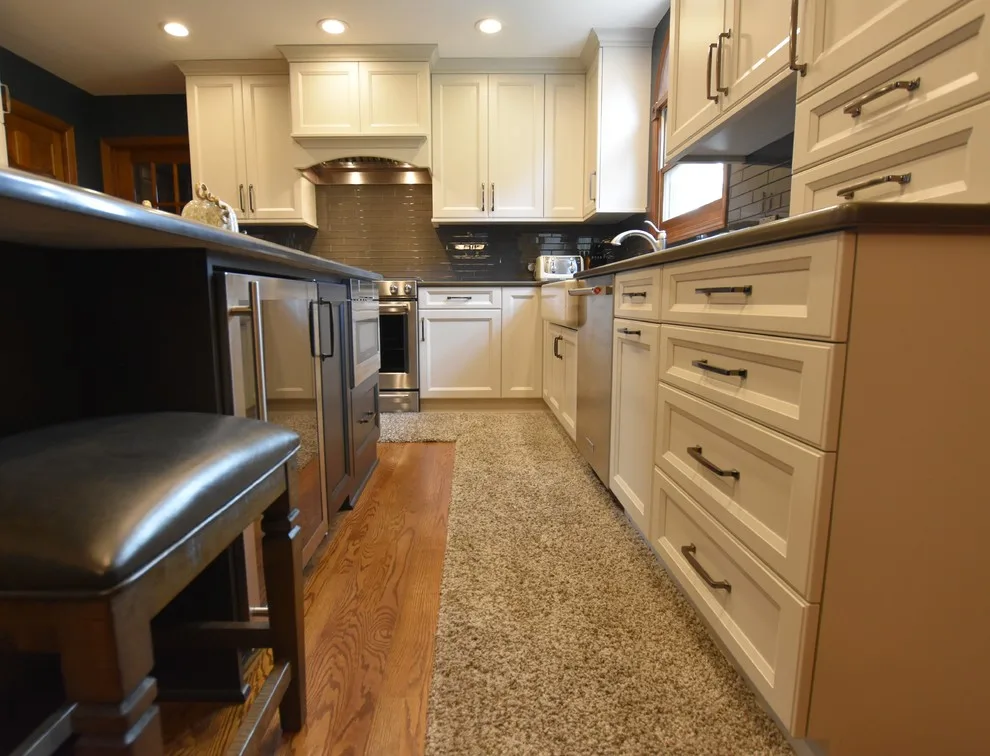 Naperville Glass-Accented Transitional White Kitchen by Adam Hartig - Photo 7