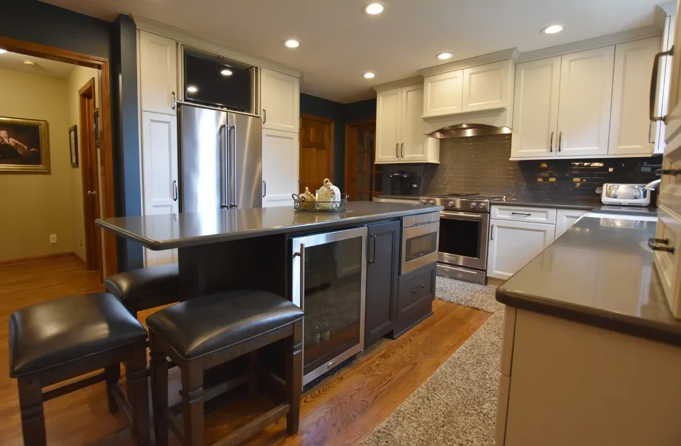 Naperville Glass-Accented Transitional White Kitchen by Adam Hartig - Photo 3