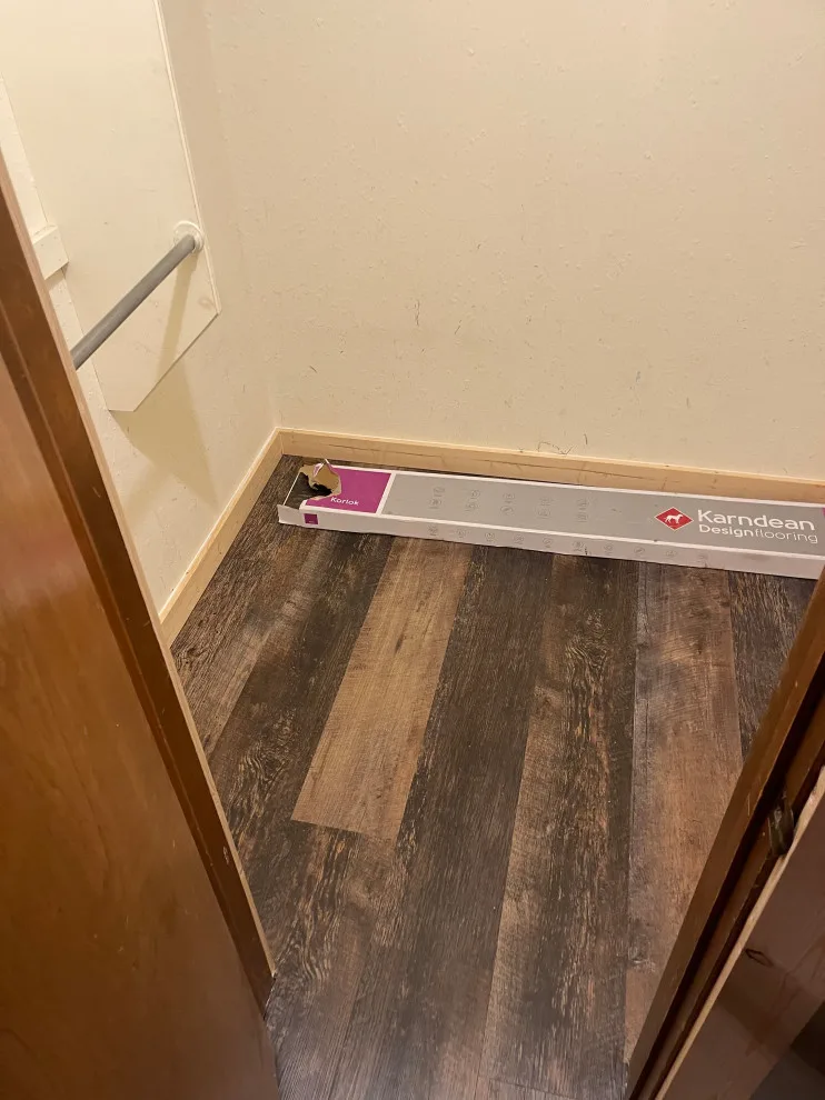 Tuttle, OK - installation of flooring and trim by Walker Services Group LLC - Photo 3