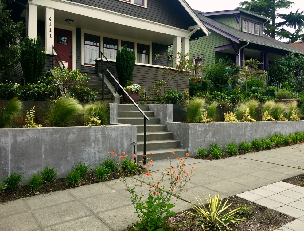 Ravenna Concrete and Steel Retaining Wall by Orion Rockscapes - Photo 2
