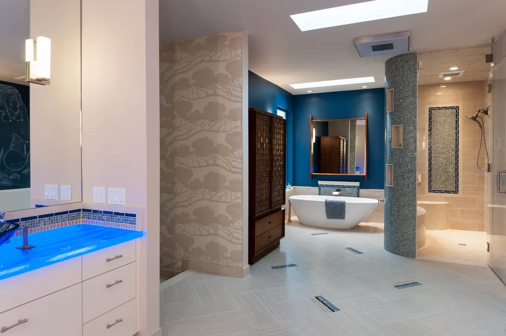 Clyde Hill "Submerged Paradise" Master Bathroom by McAdams Remodeling & Design - Photo 2
