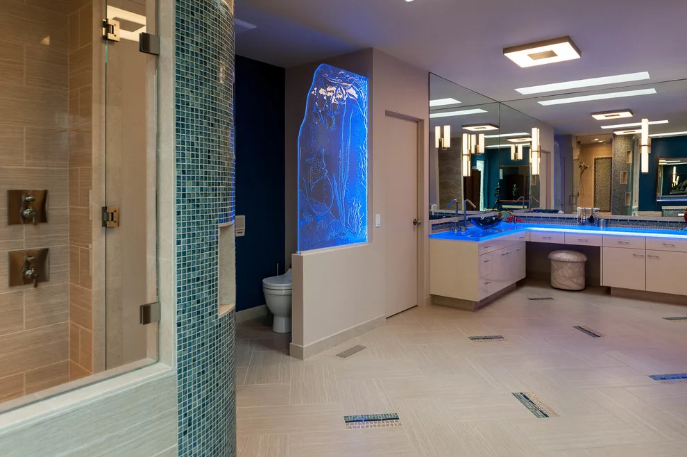Clyde Hill "Submerged Paradise" Master Bathroom by McAdams Remodeling & Design - Photo 16