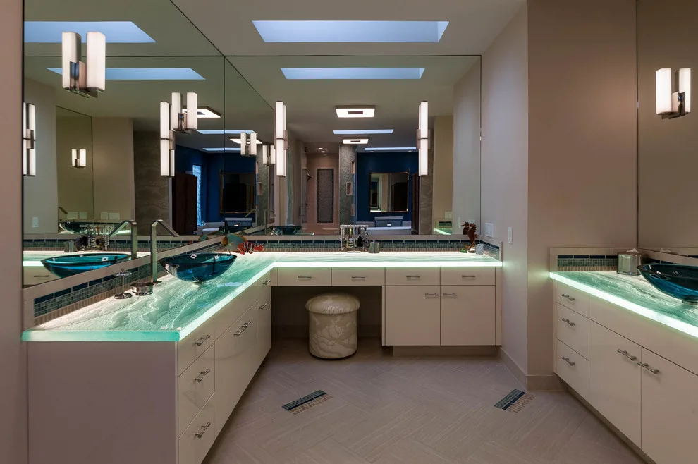 Clyde Hill "Submerged Paradise" Master Bathroom by McAdams Remodeling & Design - Photo 11