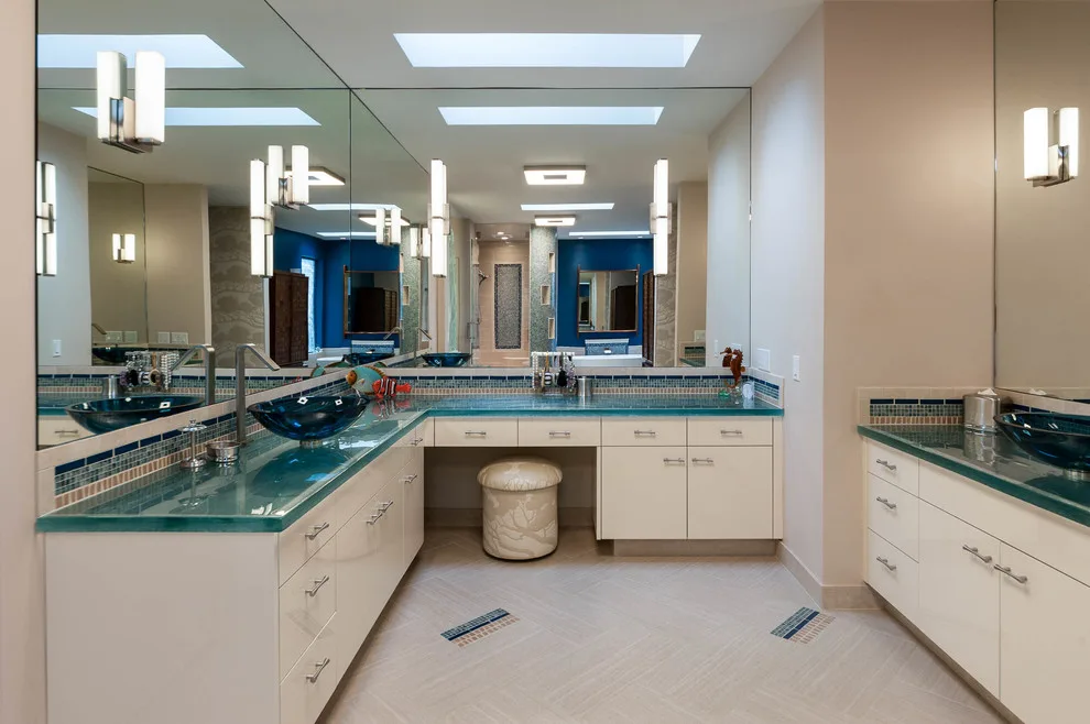 Clyde Hill "Submerged Paradise" Master Bathroom by McAdams Remodeling & Design - Photo 6