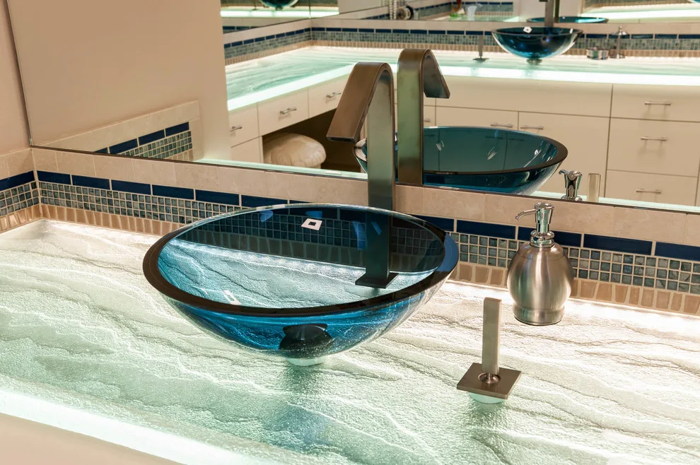Clyde Hill "Submerged Paradise" Master Bathroom by McAdams Remodeling & Design - Photo 9