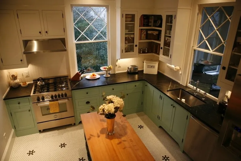 Distinctive Vintage Green Kitchen - Tailored Cabinets by Crippen Woodworks - Photo 2