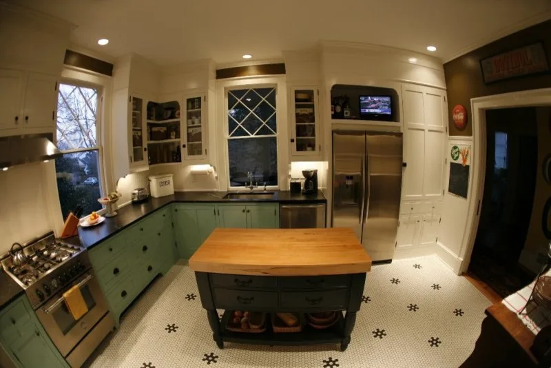 Distinctive Vintage Green Kitchen - Tailored Cabinets by Crippen Woodworks - Photo 3