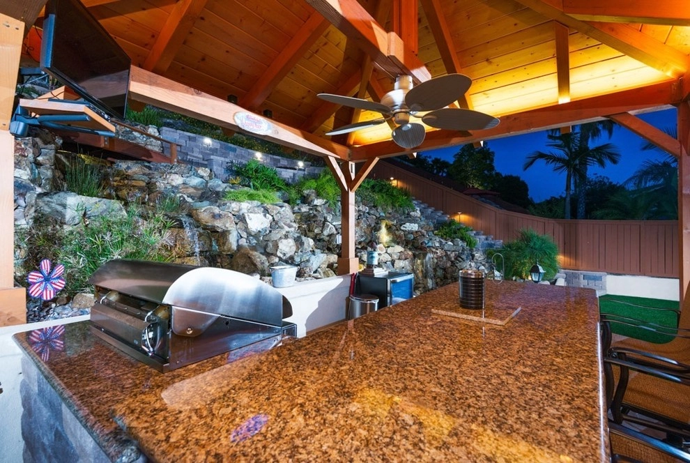 Patio Cover, Outdoor Kitchen and Water Feature by Pacific Dreamscapes - Photo 8