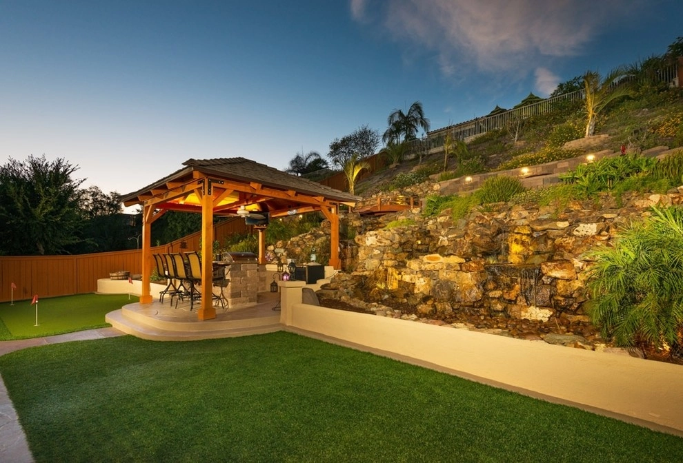 Patio Cover, Outdoor Kitchen and Water Feature by Pacific Dreamscapes - Photo 5