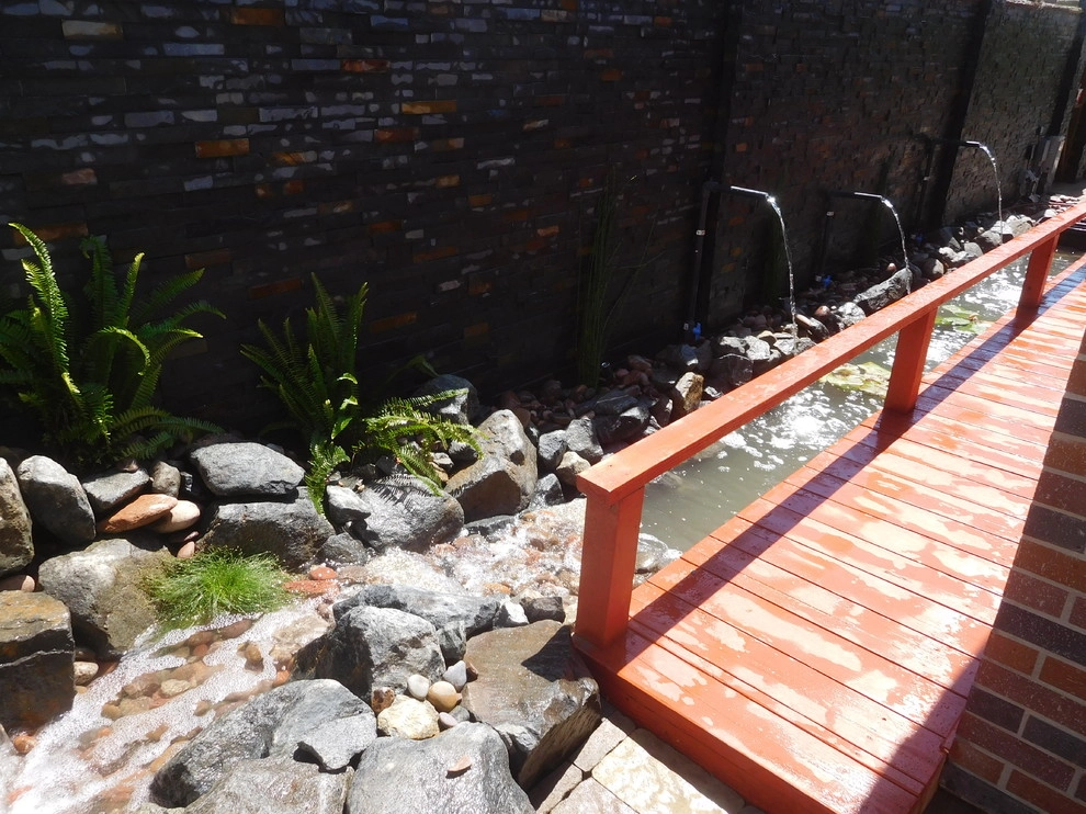 Pond and waterfall in difficult spaces by Pacific Dreamscapes - Photo 4