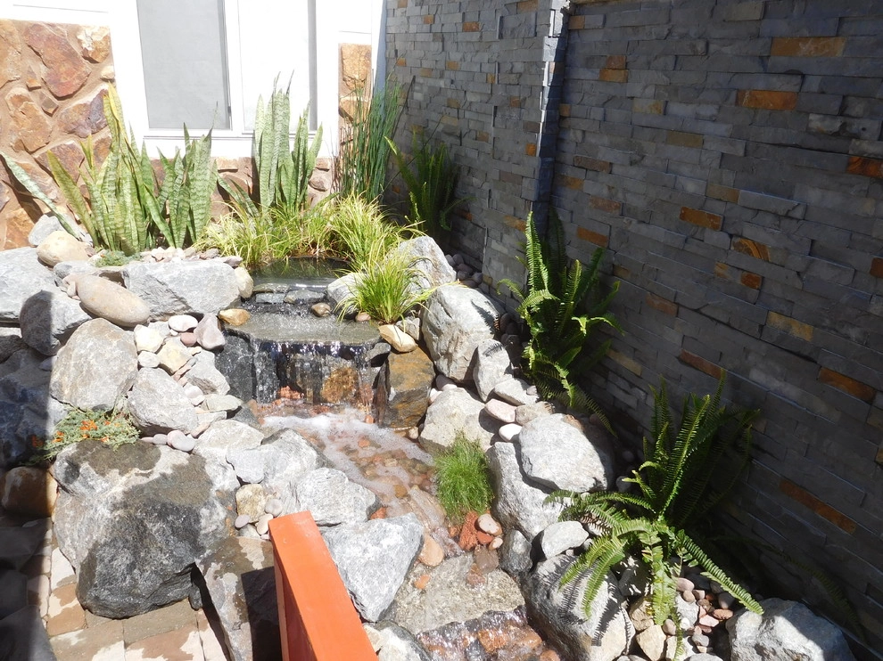 Pond and waterfall in difficult spaces by Pacific Dreamscapes - Photo 3
