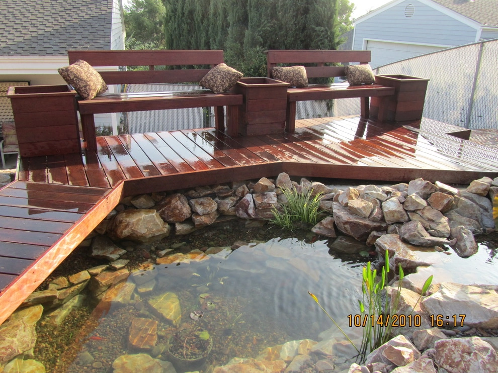 Pond with waterfalls and decks by Pacific Dreamscapes - Photo 6