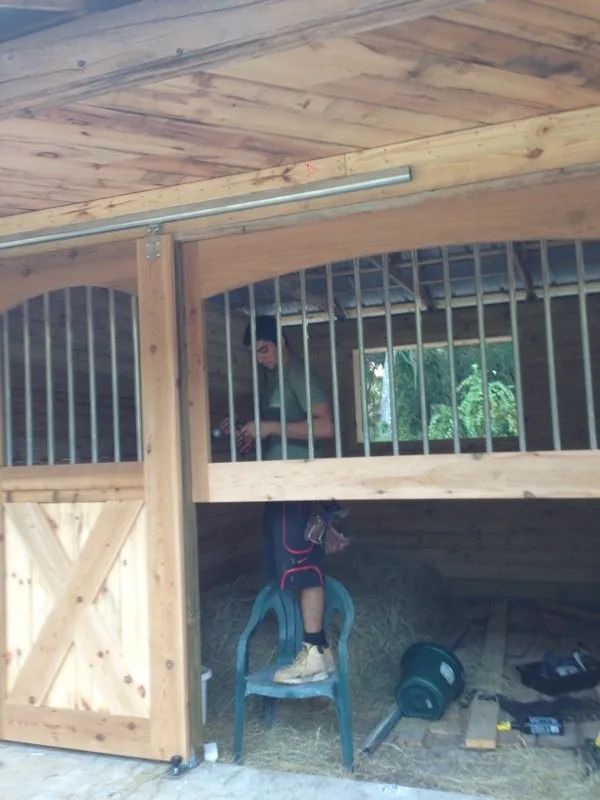 Cedar Sliding Stall Doors for Webb Barn by All Florida Custom Homes - Photo 6