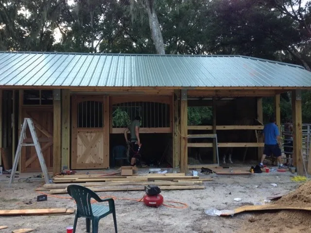 Cedar Sliding Stall Doors for Webb Barn by All Florida Custom Homes - Photo 5