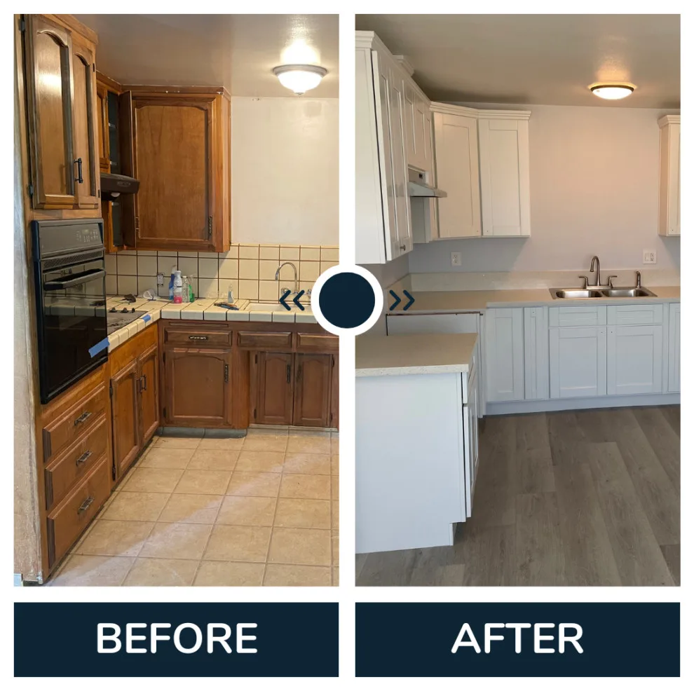 Brea, CA Full Kitchen Renovation in White and Gray by Capy Construction | Home & Kitchen Remodels + ADUs - Photo 3