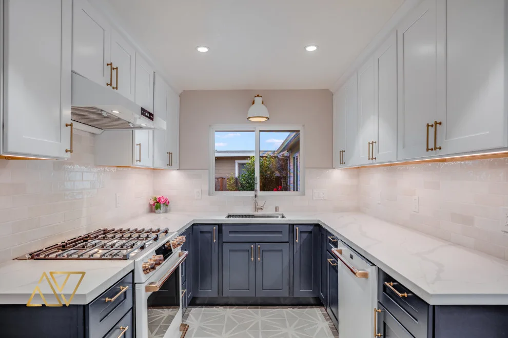 San Mateo Kitchen Renovation in Blue and White by Golden View Renovation - Photo 10