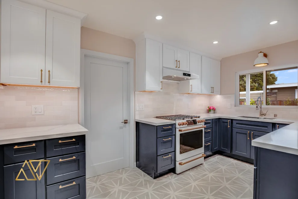 San Mateo Kitchen Renovation in Blue and White by Golden View Renovation - Photo 17