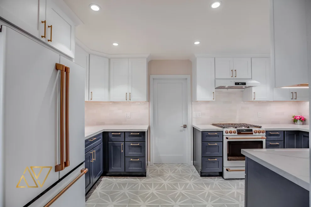 San Mateo Kitchen Renovation in Blue and White by Golden View Renovation - Photo 4