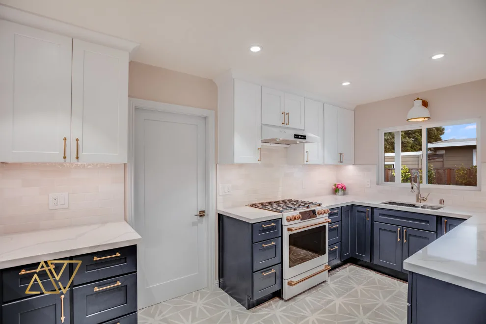 San Mateo Kitchen Renovation in Blue and White by Golden View Renovation - Photo 14