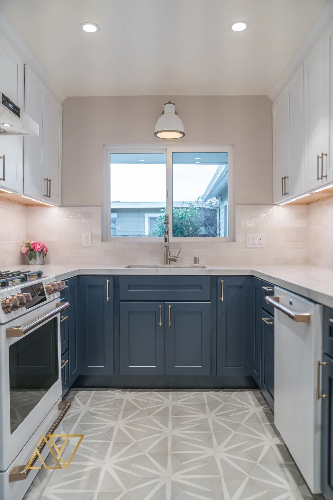 San Mateo Kitchen Renovation in Blue and White by Golden View Renovation - Photo 16