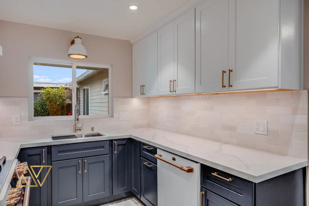 San Mateo Kitchen Renovation in Blue and White by Golden View Renovation - Photo 13