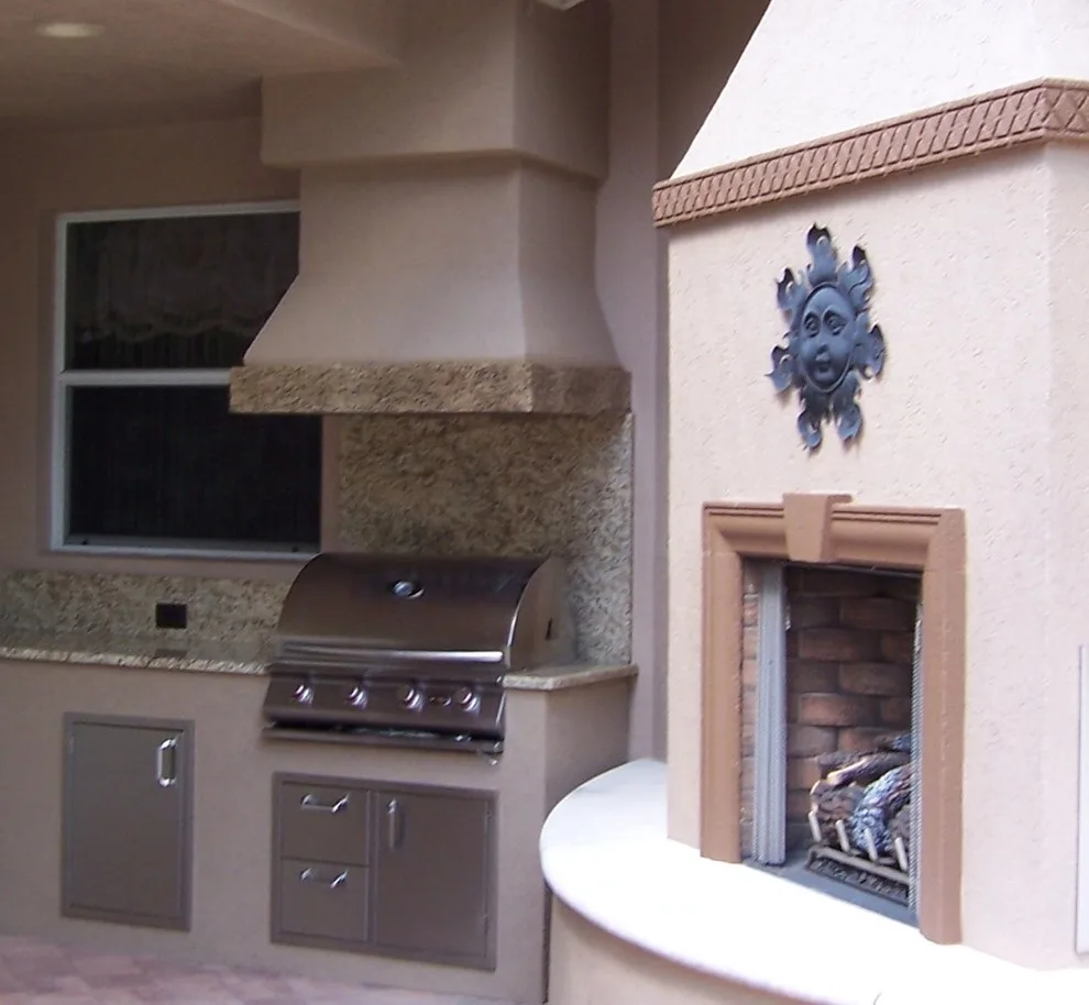 Outdoor Kitchen with a Large Pizza Oven by John J Hull Associates Inc - Photo 11