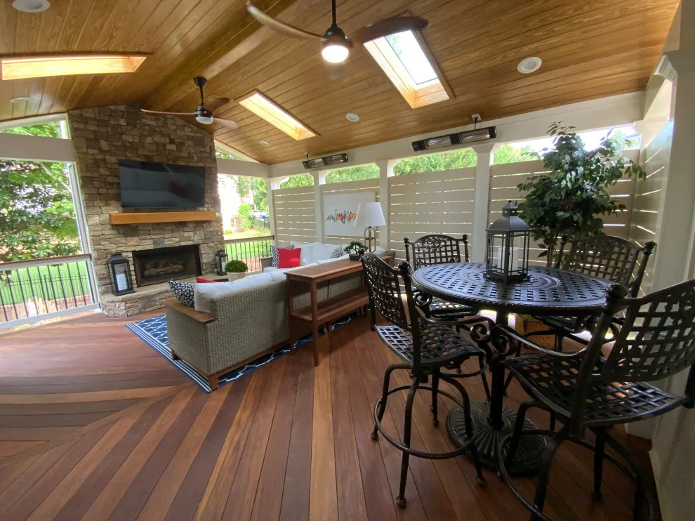 Suwanee, GA Outdoor Fireplace Porch by Atlanta Porch & Patio - Photo 36