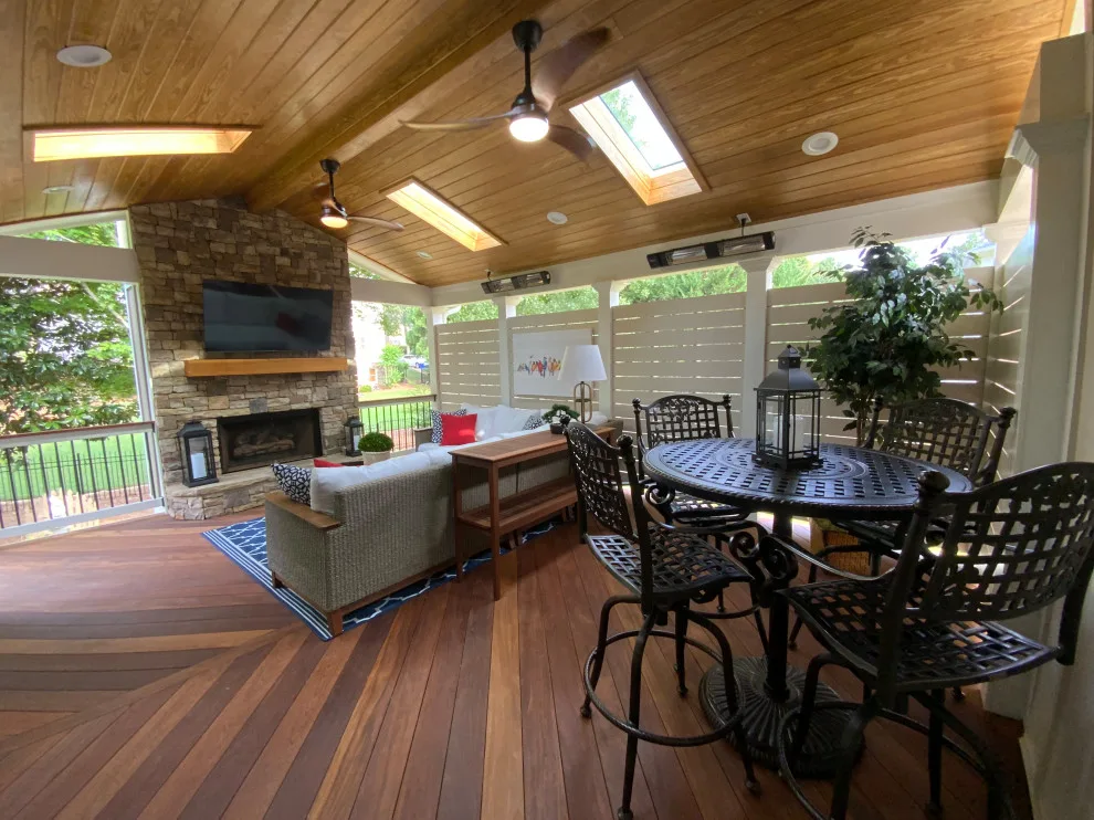 Suwanee, GA Outdoor Fireplace Porch by Atlanta Porch & Patio - Photo 41