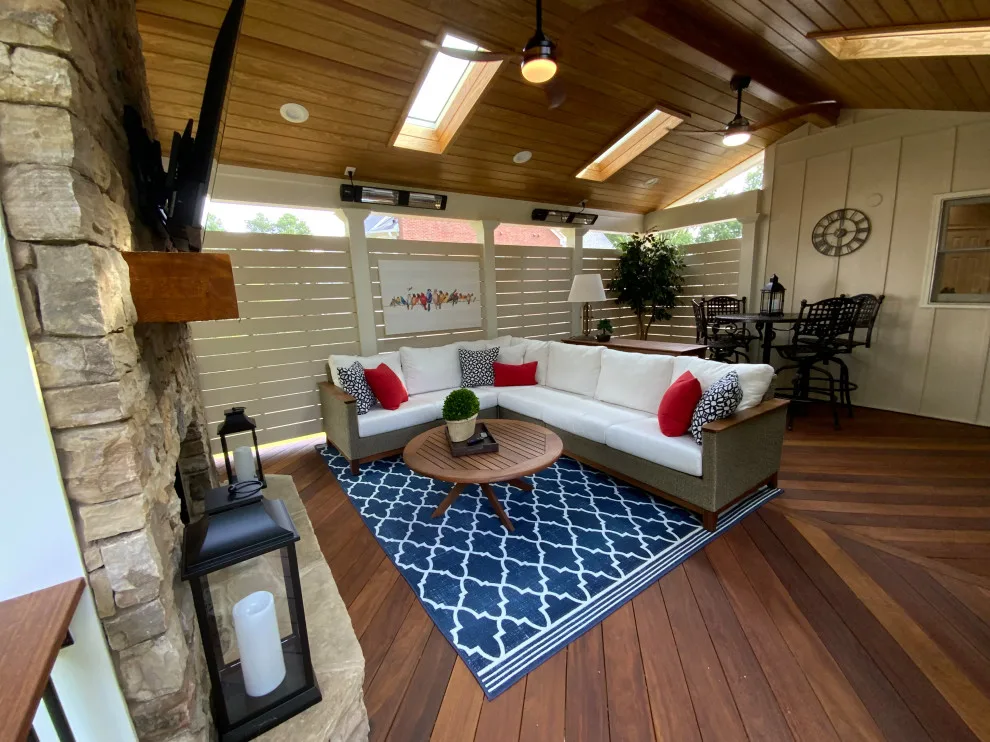 Suwanee, GA Outdoor Fireplace Porch by Atlanta Porch & Patio - Photo 42