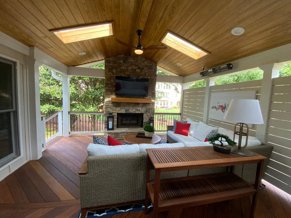 Suwanee, GA Outdoor Fireplace Porch by Atlanta Porch & Patio - Photo 5
