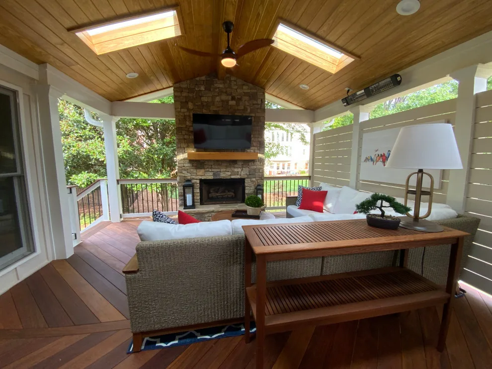 Suwanee, GA Outdoor Fireplace Porch by Atlanta Porch & Patio - Photo 28