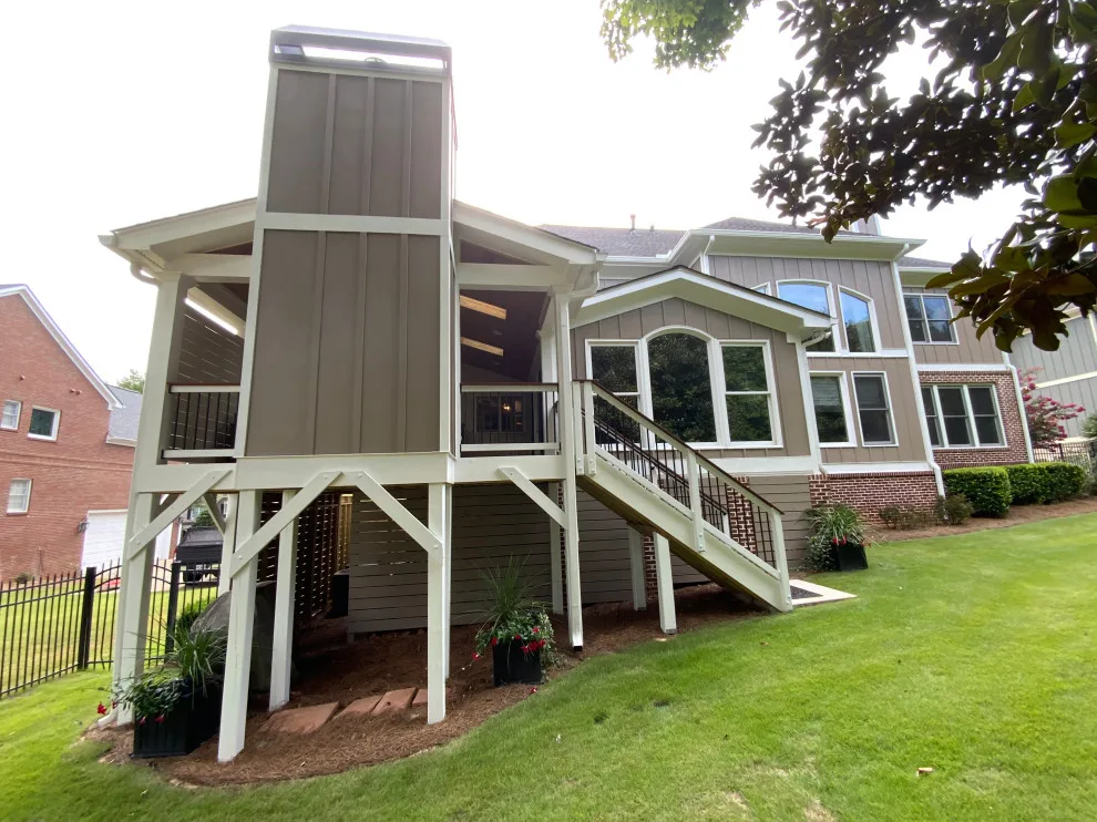 Suwanee, GA Outdoor Fireplace Porch by Atlanta Porch & Patio - Photo 24