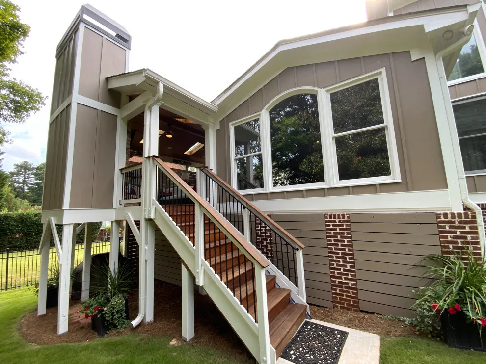 Suwanee, GA Outdoor Fireplace Porch by Atlanta Porch & Patio - Photo 9