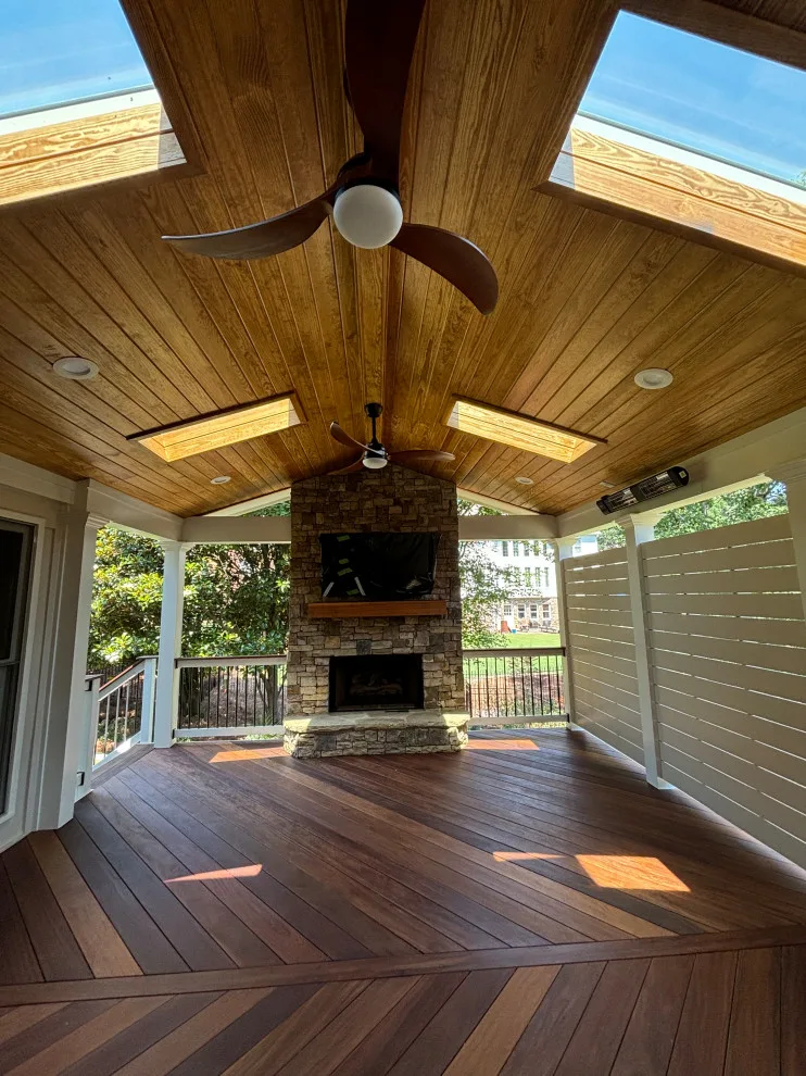 Suwanee, GA Outdoor Fireplace Porch by Atlanta Porch & Patio - Photo 18