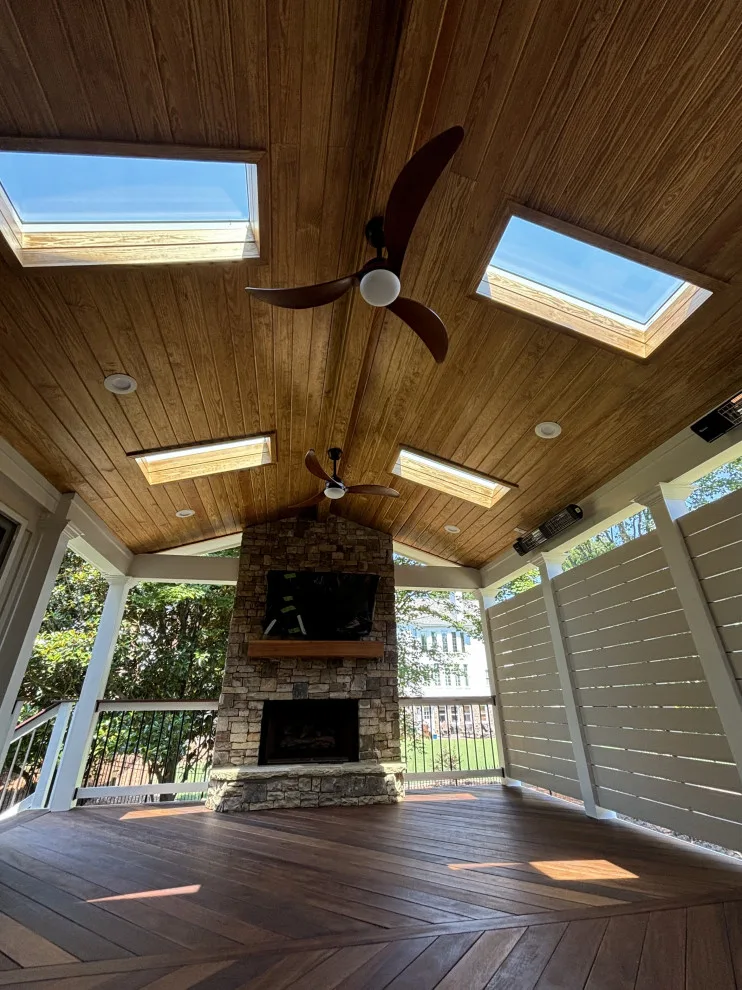 Suwanee, GA Outdoor Fireplace Porch by Atlanta Porch & Patio - Photo 26