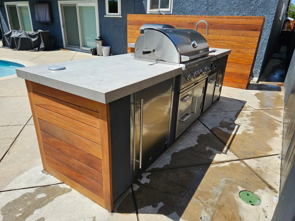 Patio Grill Station and Swimming Pool Barrier by L.A. Custom Grill Islands - Photo 5