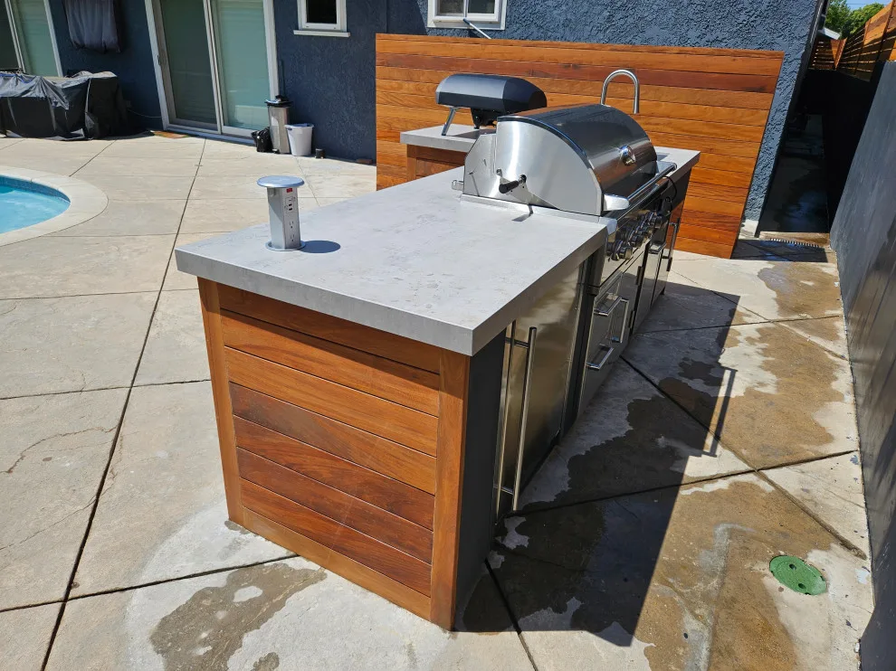 Patio Grill Station and Swimming Pool Barrier by L.A. Custom Grill Islands - Photo 3