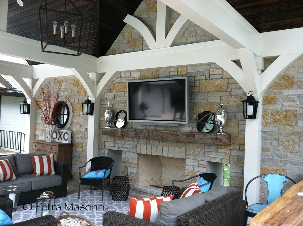 Ladue Outdoor Fireplace & Structure by Petra Masonry - Photo 2