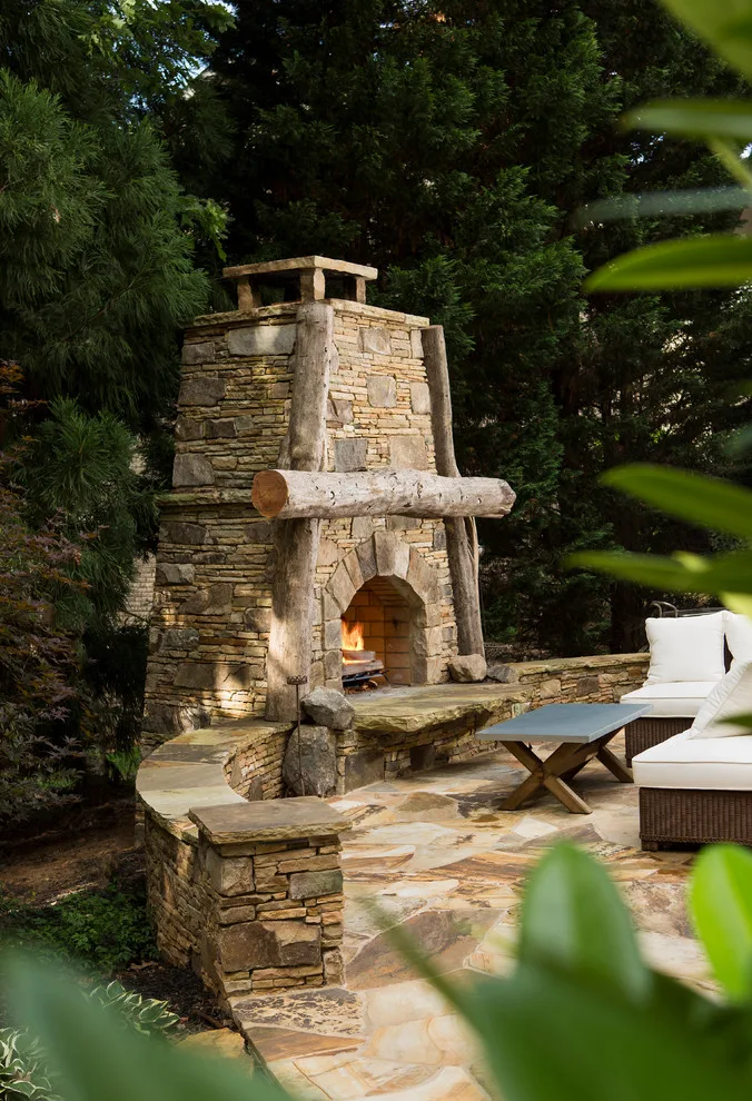 Outdoor Fireplace Stack and Veneer Combination by The Stone Man - Photo 6