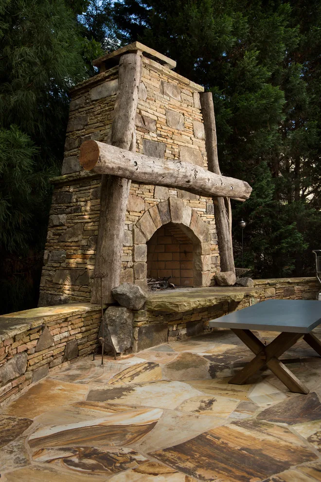 Outdoor Fireplace Stack and Veneer Combination by The Stone Man - Photo 3