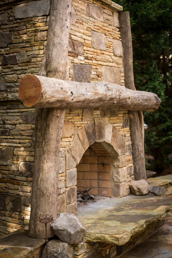 Outdoor Fireplace Stack and Veneer Combination by The Stone Man - Photo 5