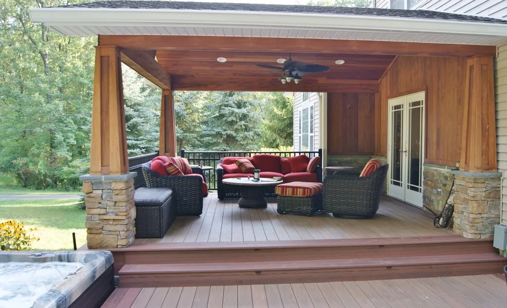 Sparta, NJ Outdoor Great Room with Impressive Covered Structure by Deck Remodelers.com - Photo 4
