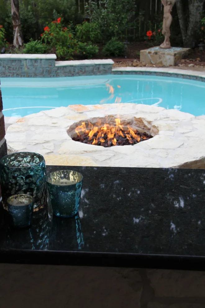 Humble, TX Outdoor Kitchen and Fire Pit by Tradition Outdoor Living - Photo 13