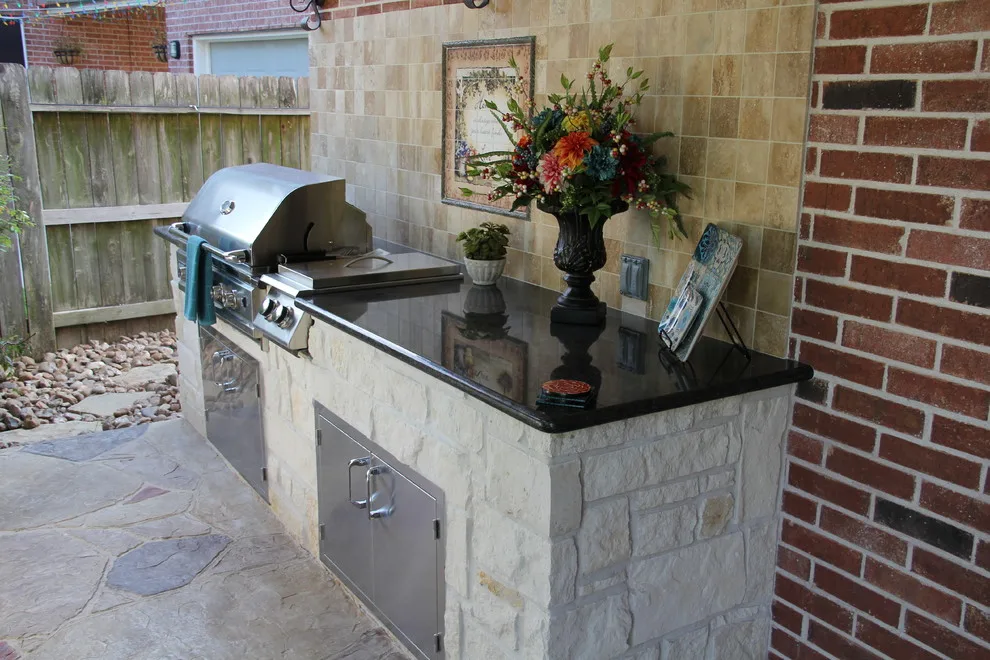 Humble, TX Outdoor Kitchen and Fire Pit by Tradition Outdoor Living - Photo 3