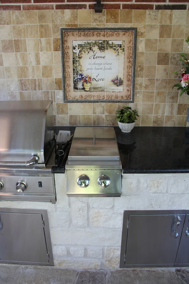 Humble, TX Outdoor Kitchen and Fire Pit by Tradition Outdoor Living - Photo 8