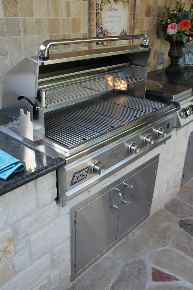 Humble, TX Outdoor Kitchen and Fire Pit by Tradition Outdoor Living - Photo 6